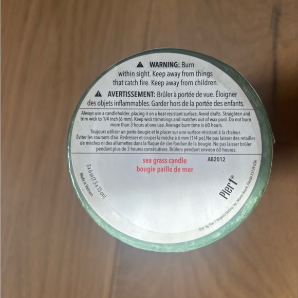 Pier 1 Imports Sea Grass Candle 3x6 Large Pillar Rare - Picture 6 of 6